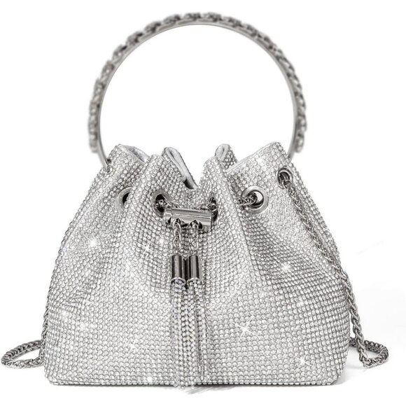 Handbags - Bling Crystal Rhinestone Clutch Handbag Crossbody for Women Evening Wedding